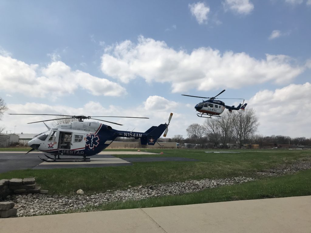 2 Air Medical Helicopters