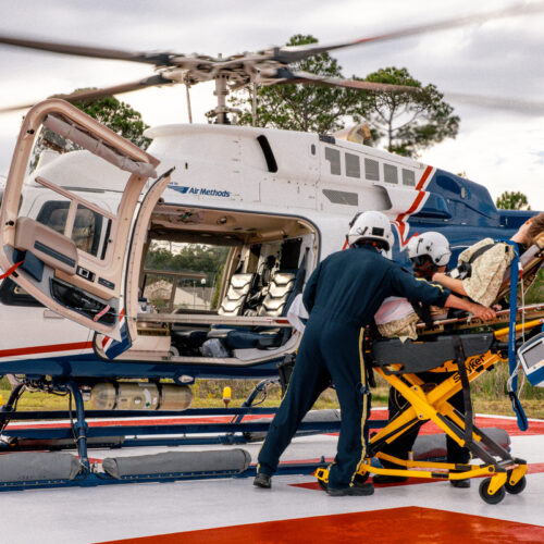 Flight Crew Loading Patient